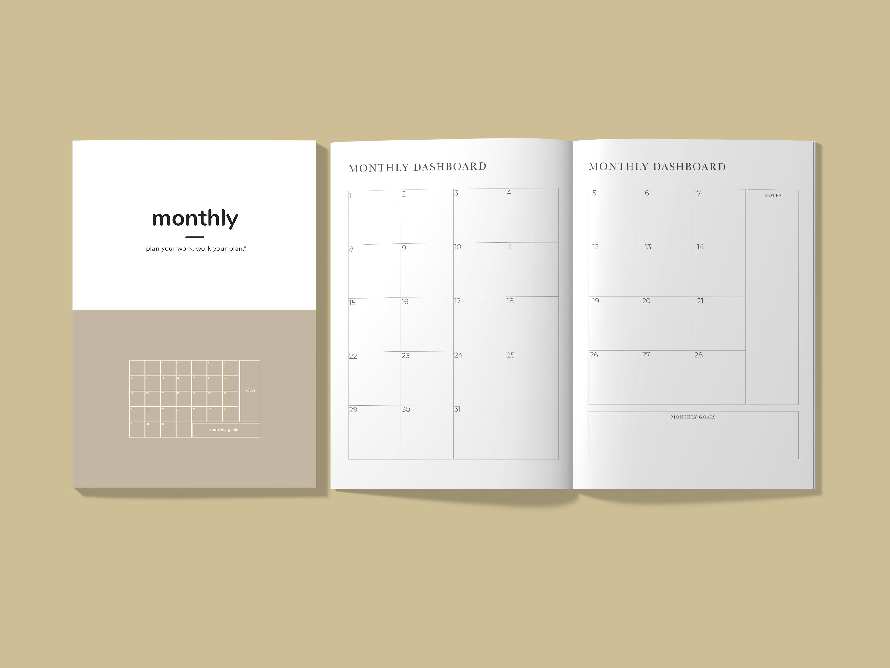 Monthly Planner Journal | A5 Notebook