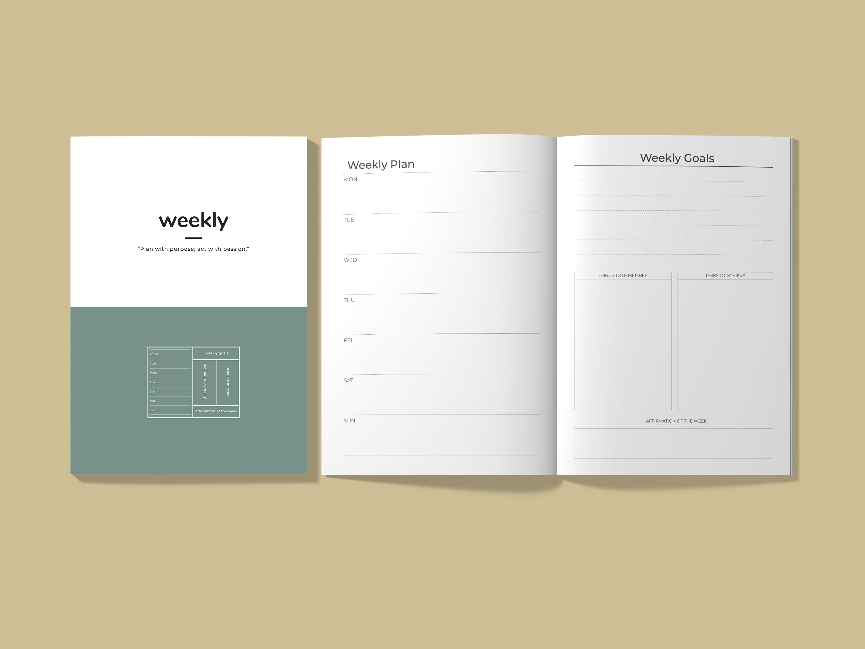 Weekly Planner Journal | A5 Notebook